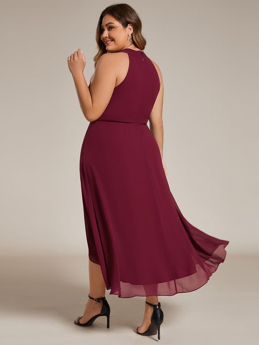 Glamouröses Partykleid für Damen, A-Linie, Halterneck Midikleid, stilvoll & schick.