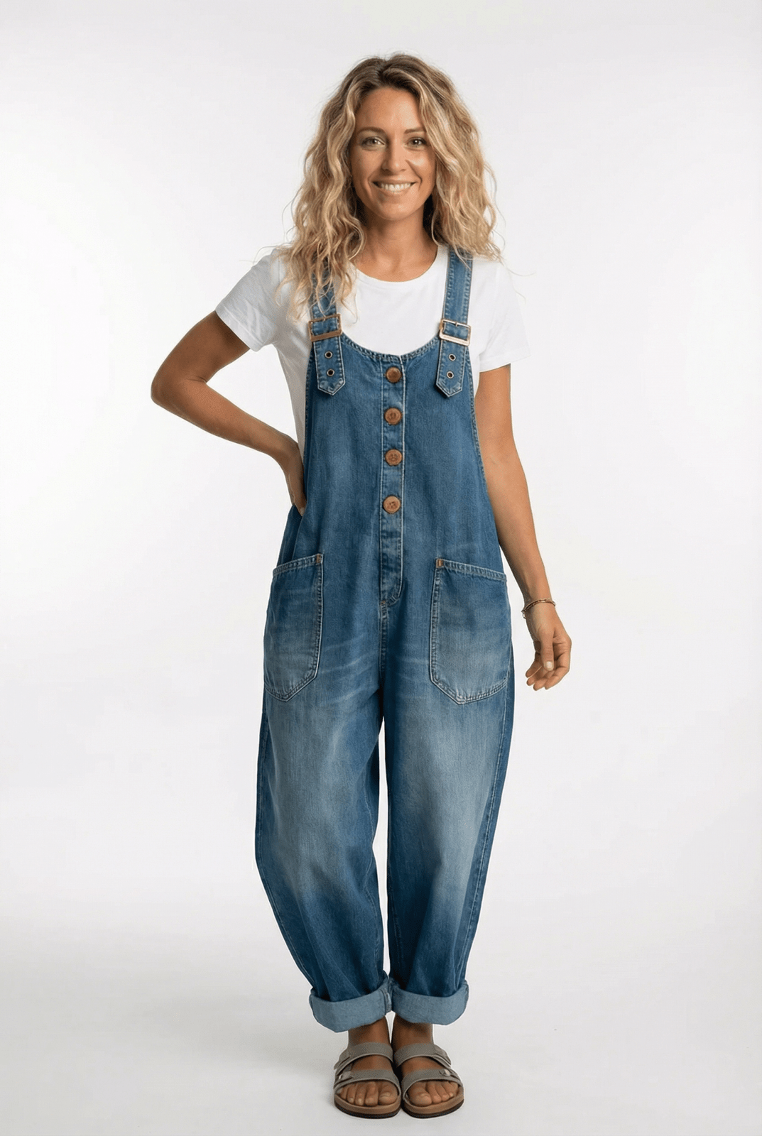 Bequeme Damen Latzhose im Relaxed Fit für Alltag & Freizeit. Mit praktischen Taschen und verstellbaren Trägern.