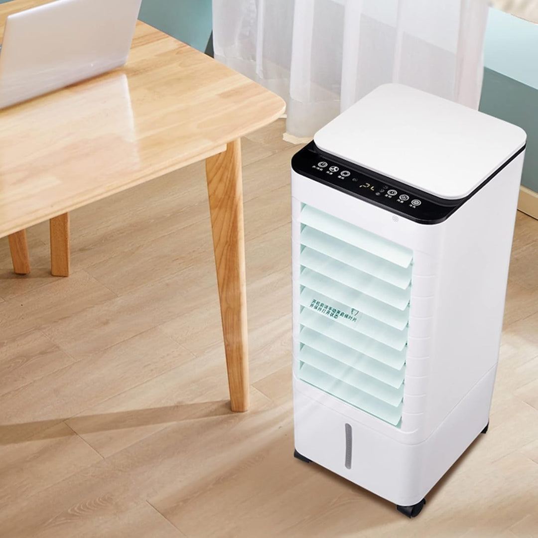 Mobiler 3-in-1 Luftkühler für Zuhause, kühlt, befeuchtet & sorgt für Luftzirkulation. Ideal für Sommer.