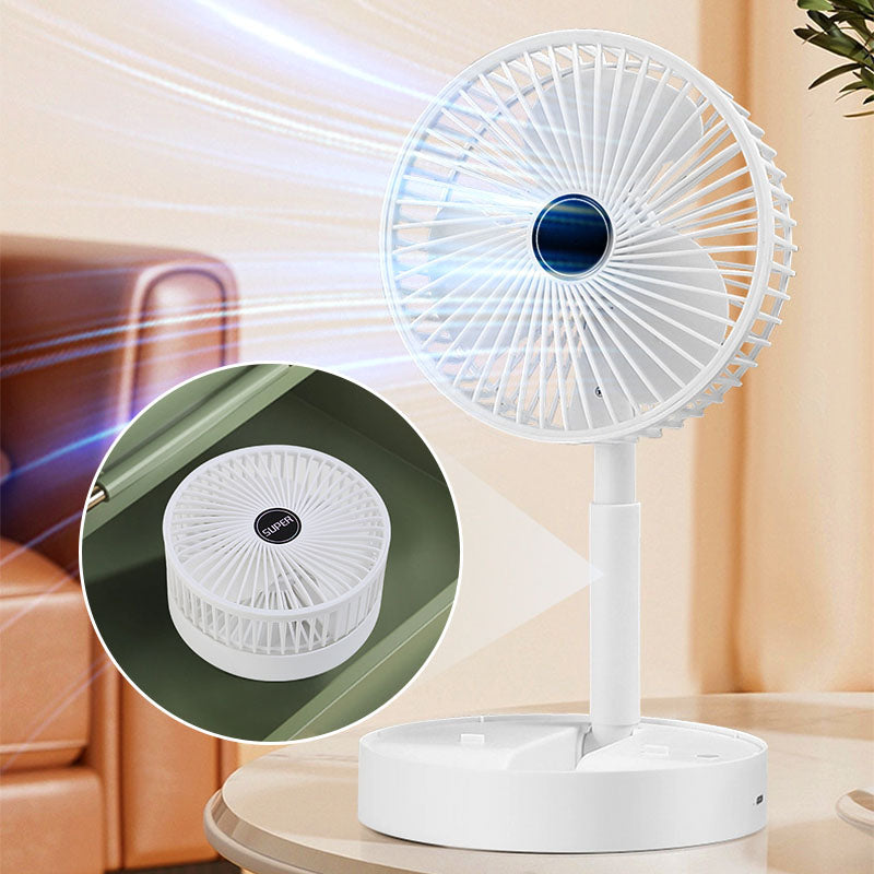 Mobiler USB Teleskop-Ventilator, faltbar, tragbar mit Akku für Büro und Reise, leise Kühlung im Sommer.