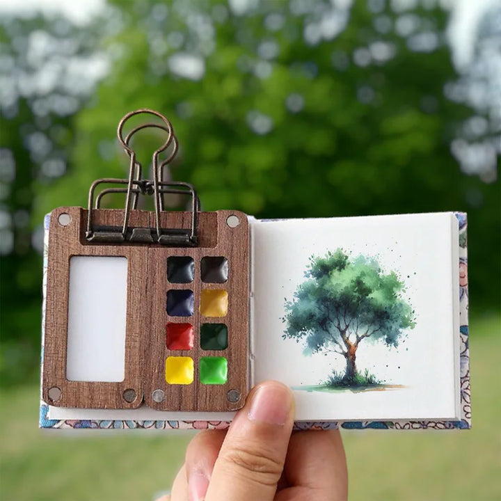 1+1 Gratis Aquarell-Malkasten-Set (24 Farben, Pinsel) – das perfekte Geschenk für kreative Köpfe.