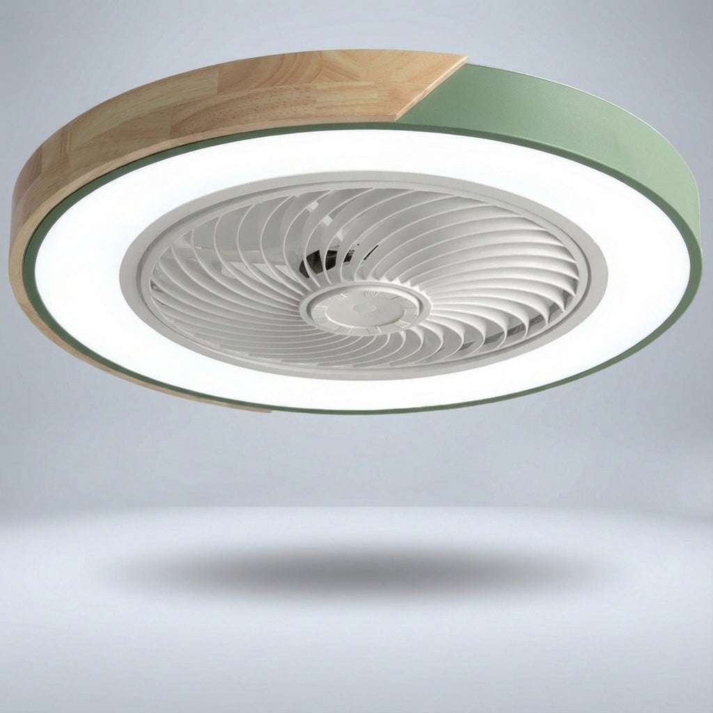 Breezora Deckenleuchte mit Ventilator, geräuscharm, LED-Licht & Fernbedienung für Schlafzimmer.