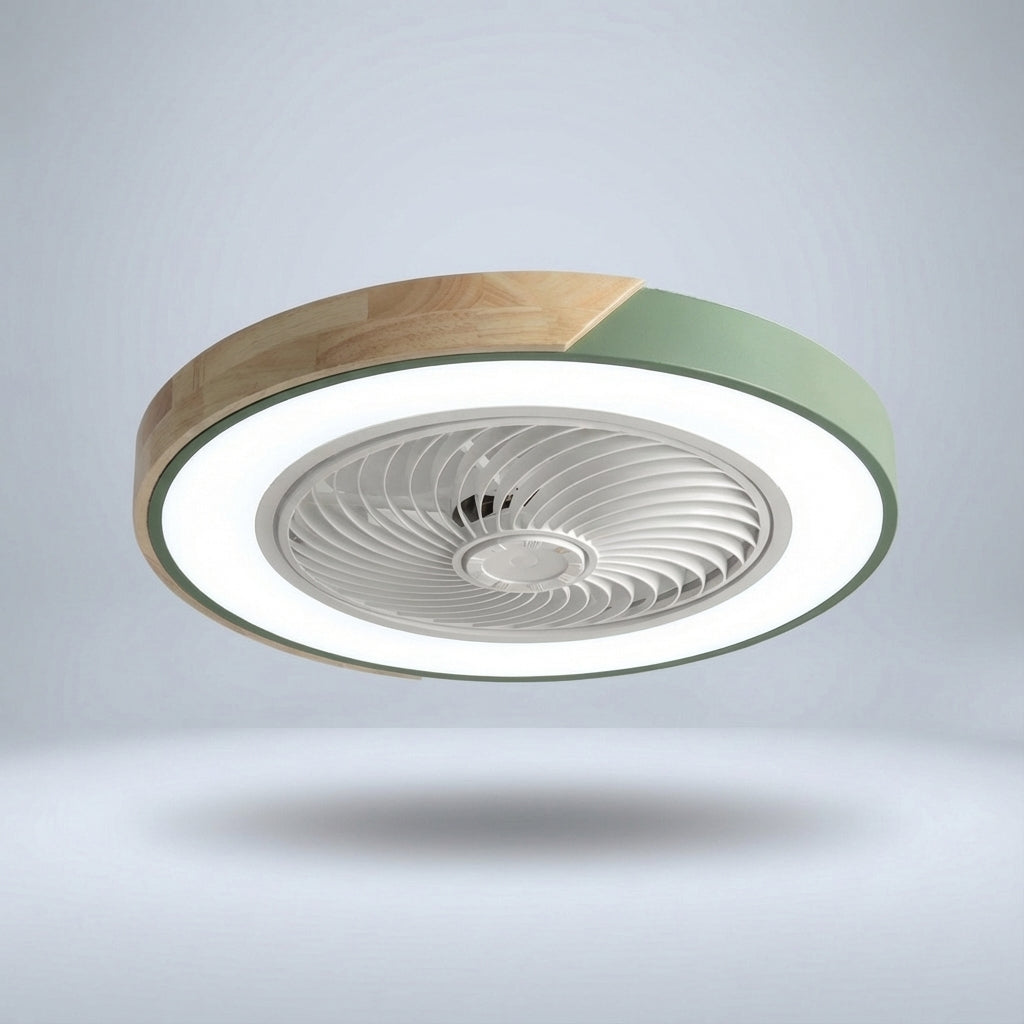 Design LED-Deckenventilator mit Licht & Fernbedienung. Perfekt für Wohn- & Schlafzimmer, kühlt leise.