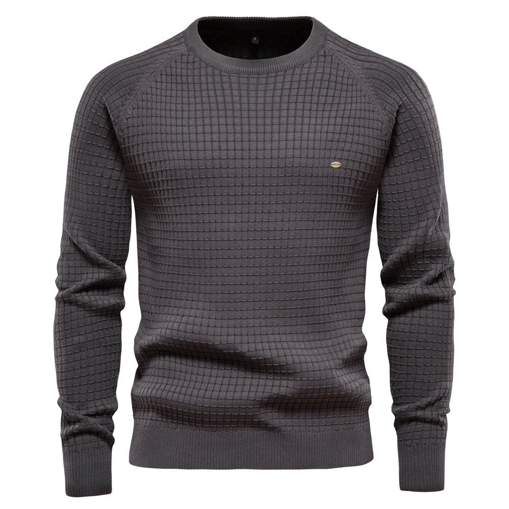 Warmer Herren Winterpullover. Bequemer Strukturpullover mit langen Ärmeln für Freizeitmode & kalte Wintertage.