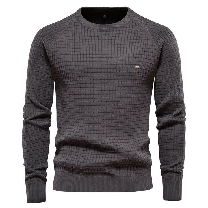 Warmer Herren Winterpullover. Bequemer Strukturpullover mit langen Ärmeln für Freizeitmode & kalte Wintertage.
