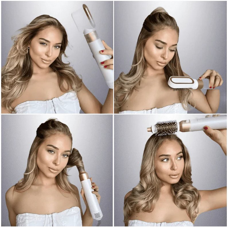 Professionelles Styling zu Hause mit dem 5-in-1 Airstyler. Haartrockner und Lockenstab inbegriffen.
