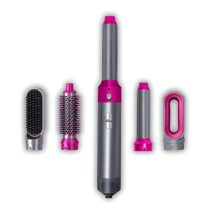 Hochwertiger 5-in-1 Haarstyler für professionelles Styling: Locken, Glätten, Trocknen, Volumen.