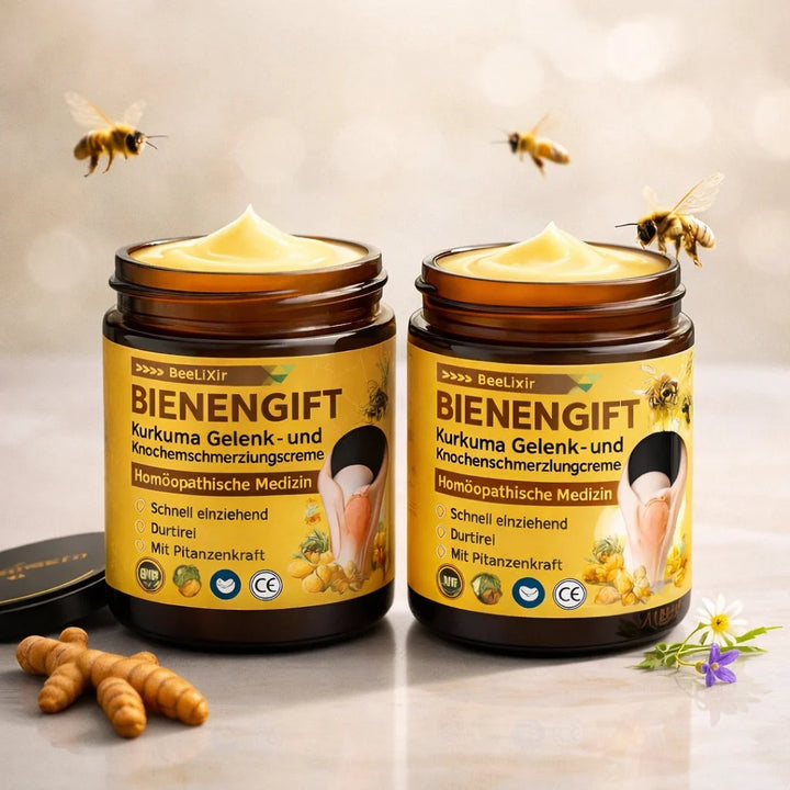 Nährende Gesichtscreme mit Bienengift, Hyaluron & Kollagen für strahlende Haut & intensive Feuchtigkeitspflege.