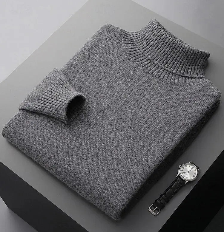 Stilvoller, warmer Herren Rollkragenpullover in klassischem Design für den modernen Mann.