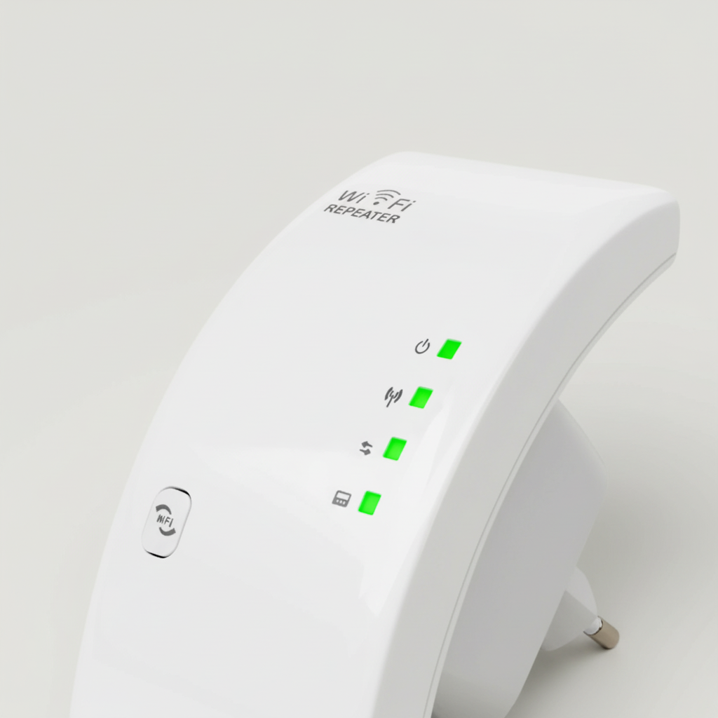NetBoost Signalverstärker mit WPS für schnelles, stabiles Netzwerk. Optimale WLAN-Abdeckung zuhause und im Büro.