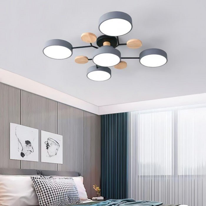 Moderne vertakte LED-Deckenlampe, Ast-Look, skandinavisch, für helles & warmes Licht.