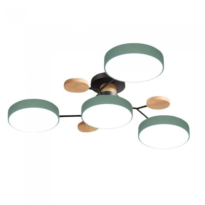 Design-LED-Deckenlampe, skandinavischer Stil. Warmweißes Licht für eine gemütliche Atmosphäre.