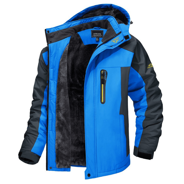 Herren winddichte & wasserdichte Outdoorjacke für Abenteuer, Kälteschutz und Regenschutz, ideal für Sport & Freizeit.