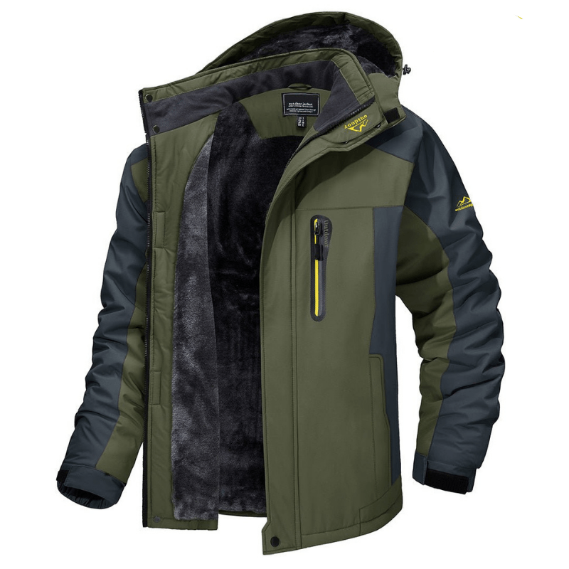 Warme, atmungsaktive Herren Winter-Outdoorjacke, ideal für Abenteuer, Reisen & Sport bei Kälte und Wind.