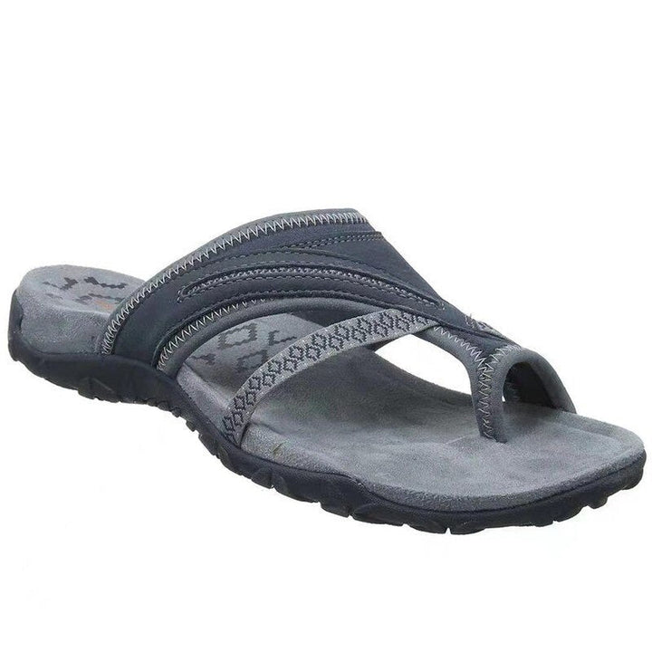 Leichte, rutschfeste Damen Sandalen mit orthopädischem Fußbett für Sommer & Freizeit.