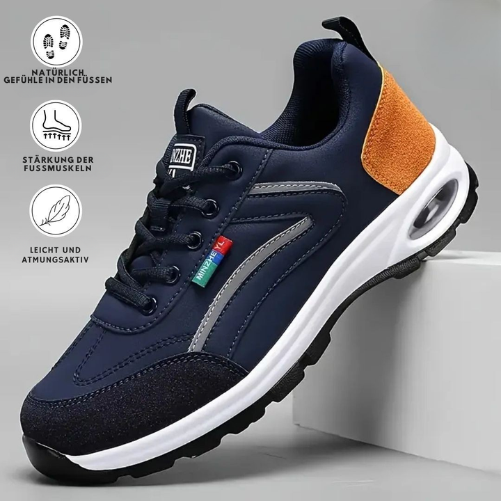 Herrenschuhe mit Fußunterstützung, orthopädisch, schmerzfrei, fördern die Gesundheit und bieten maximalen Komfort.