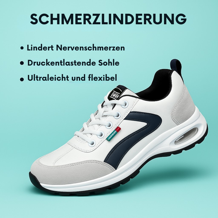 Bequeme Herrenschuhe, orthopädisch, schmerzfrei, perfekt für lange Tage und verbesserte Fußgesundheit.