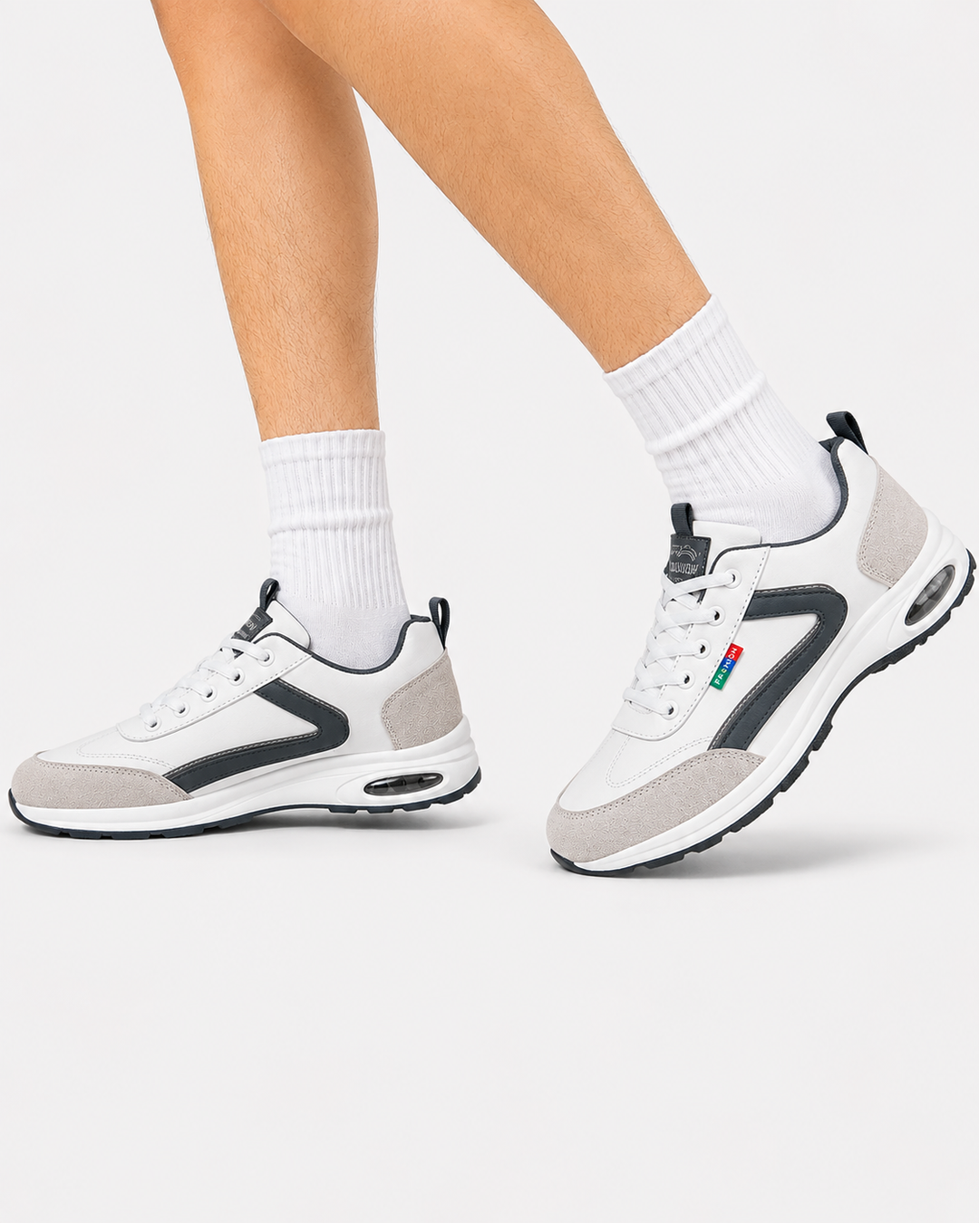 Seitenansicht der bequemen orthopädischen Herrenschuhe, ideal für Fußgesundheit und schmerzfreies Gehen.