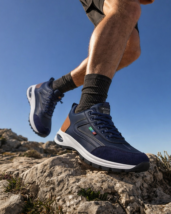 Detailansicht der atmungsaktiven Herren Komfortschuhe, orthopädisch, für schmerzfreie Füße und optimale Unterstützung.