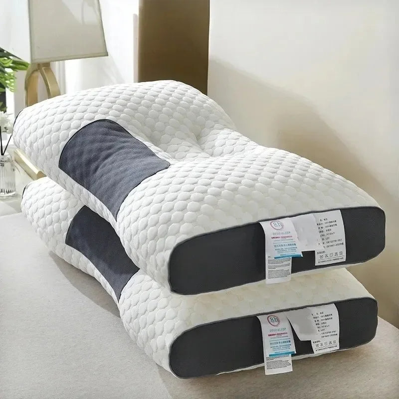 Ergonomisches Nackenkissen für Seitenschläfer und Rückenschläfer, unterstützt die Halswirbelsäule optimal.