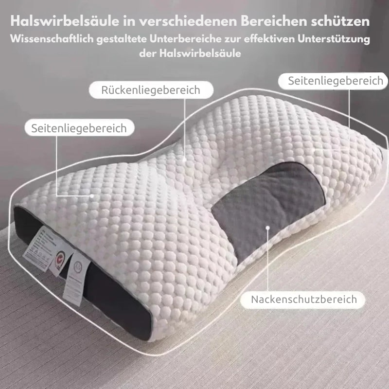 Ergonomisches Schlafzimmerkissen aus Memoryschaum, bietet optimalen Nackenhalt für eine ruhige Nacht.