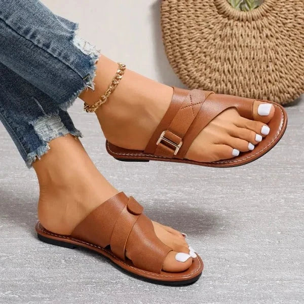Damen Orthopädische Sandalen für Hallux Valgus Korrektur. Bequeme Sommerschuhe mit Fußgewölbeunterstützung.