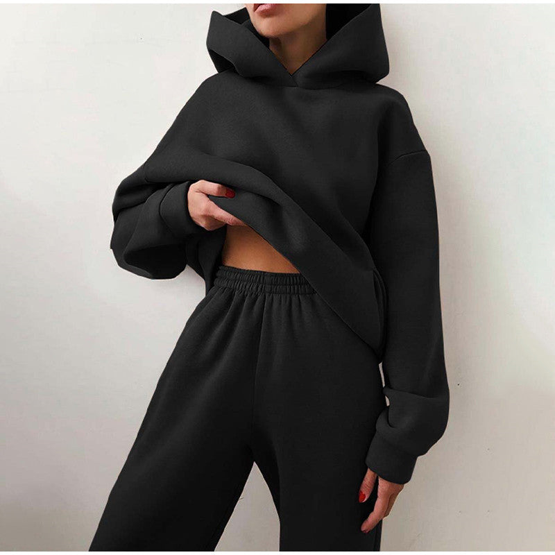 Komfortable Damen Jogginghose mit hoher Taille im Oversized-Stil, ideal für Entspannung & Freizeit.