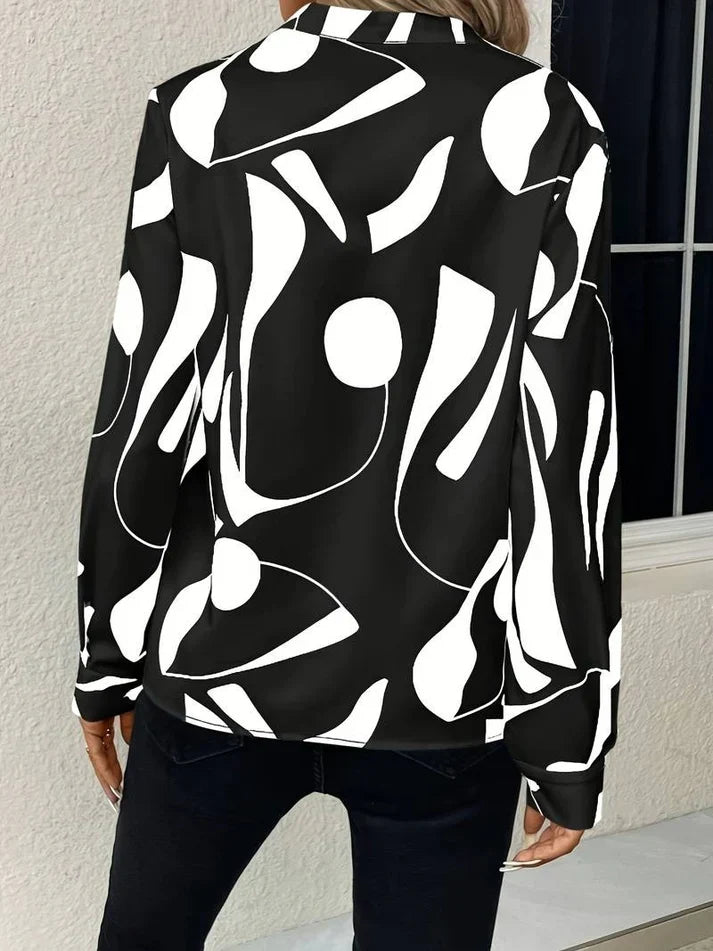 Schicke Damen Herbstbluse, elegantes Design. Bequemes und vielseitiges Top für Büro, Freizeit & besondere Anlässe.