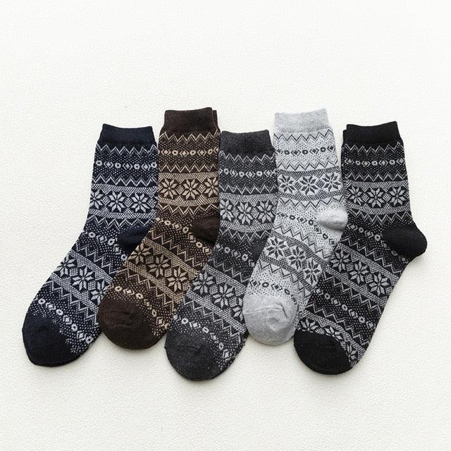 Thermo-Socken-Set für kalte Tage: 5 Paar skandinavische Wintersocken, unisex, bequem und warm.