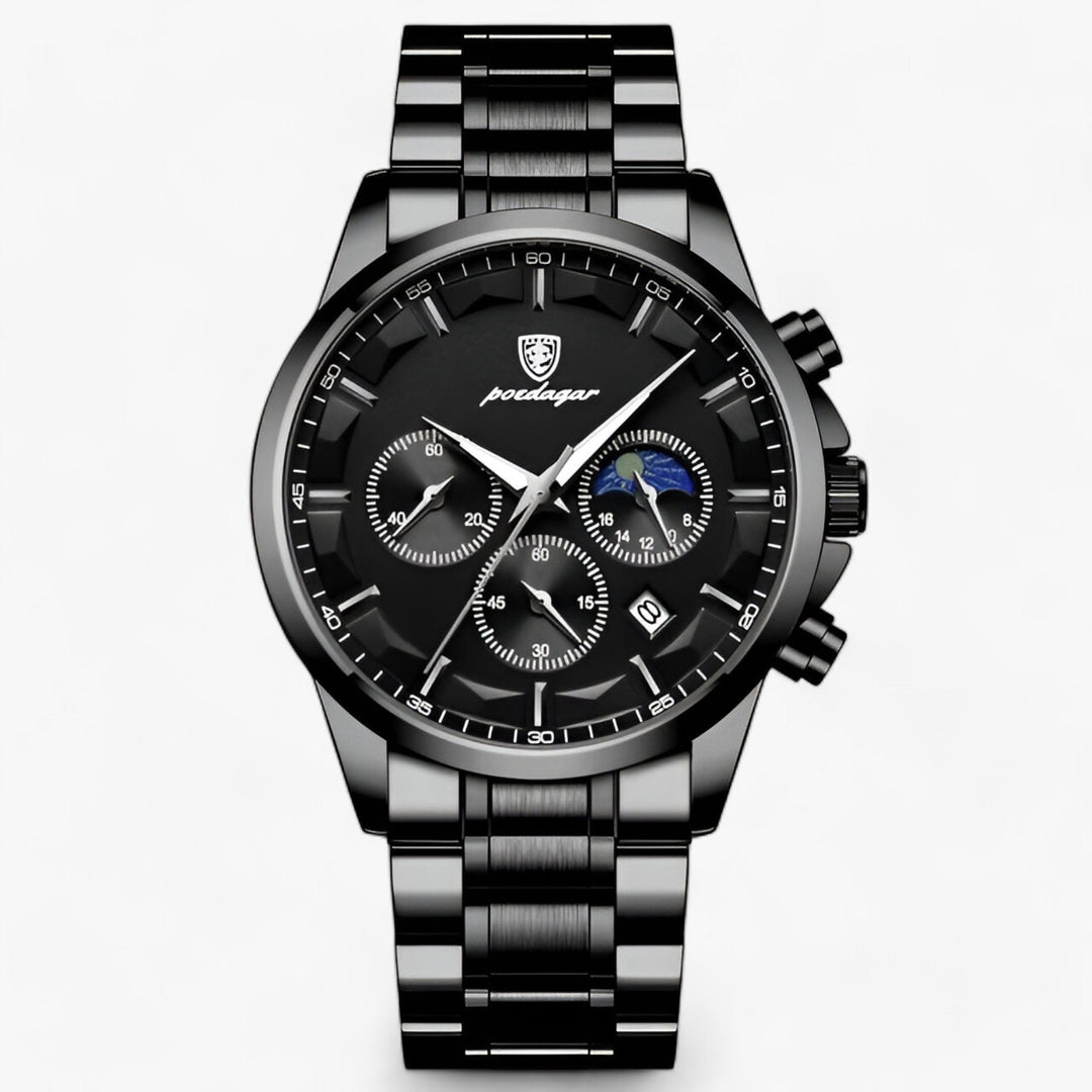 Die Luxe Herrenuhr Cassian: Eine stilvolle und wasserdichte Titanstahluhr für jeden Anlass.