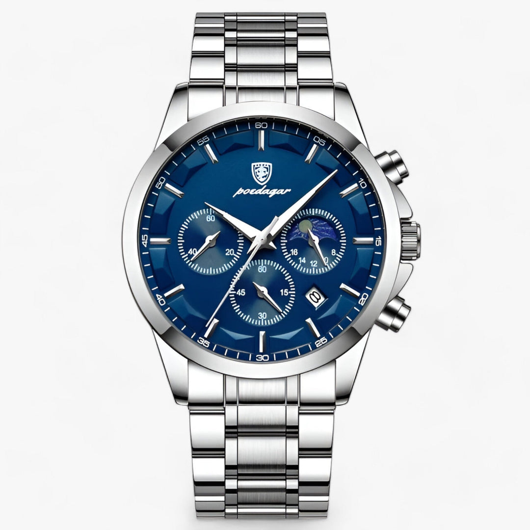 Klassische Cassian Herrenarmbanduhr mit präzisem Quarzuhrwerk und komfortablem Lederband.
