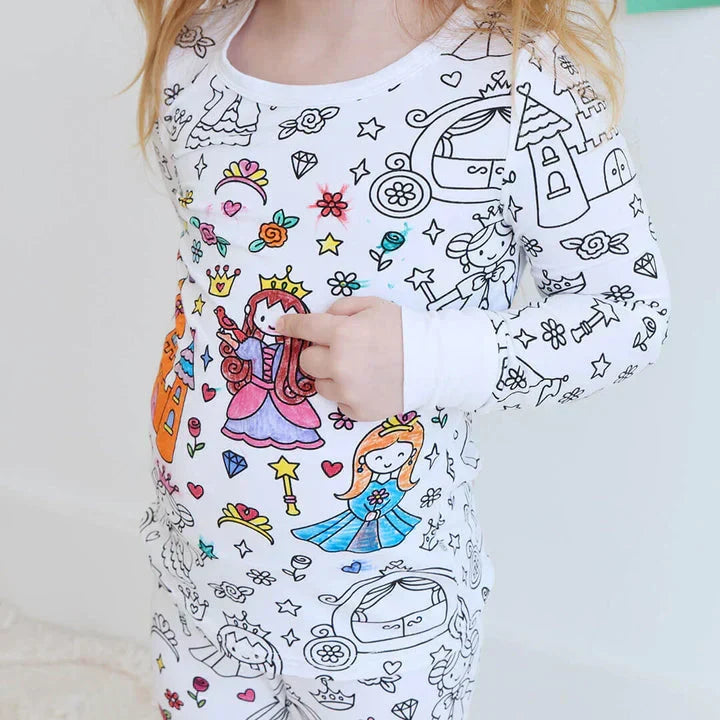 Kinder Malpyjama zum Bemalen, weich & interaktiv, fördert Kreativität bei Jungen & Mädchen.