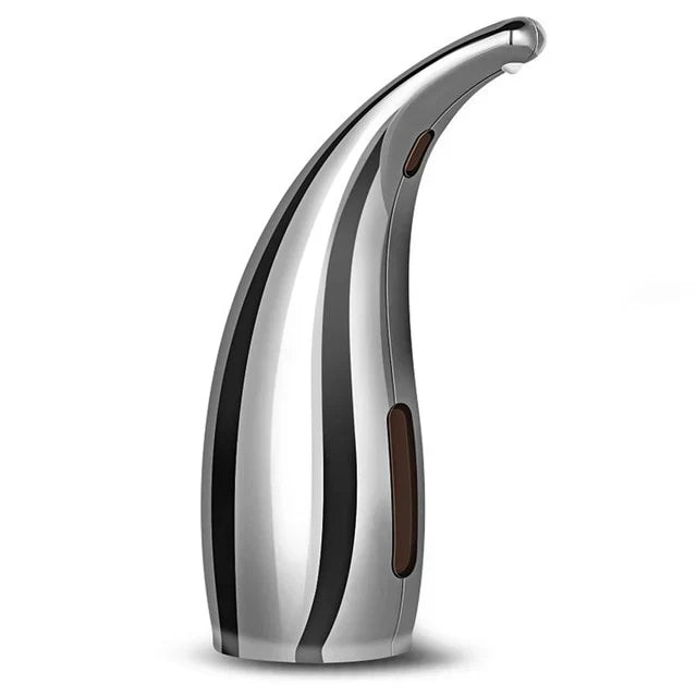 Eleganter Seifenspender mit Sensor für berührungslose Hygiene im Badezimmer und in der Küche.