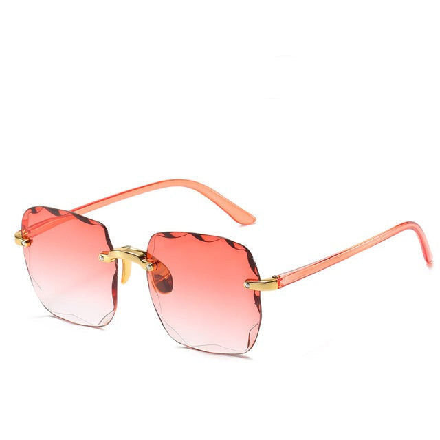 Modische Randlos-Sonnenbrille Clea für Damen & Herren. UV400 Augenschutz in trendigem Vintage-Design.