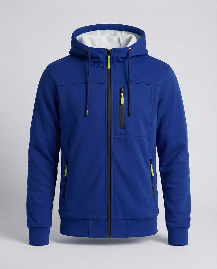 Warme Herren Kapuzenjacke, ideal als Übergangsjacke. Stylischer Hoodie für Herrenmode, vielseitig und bequem.