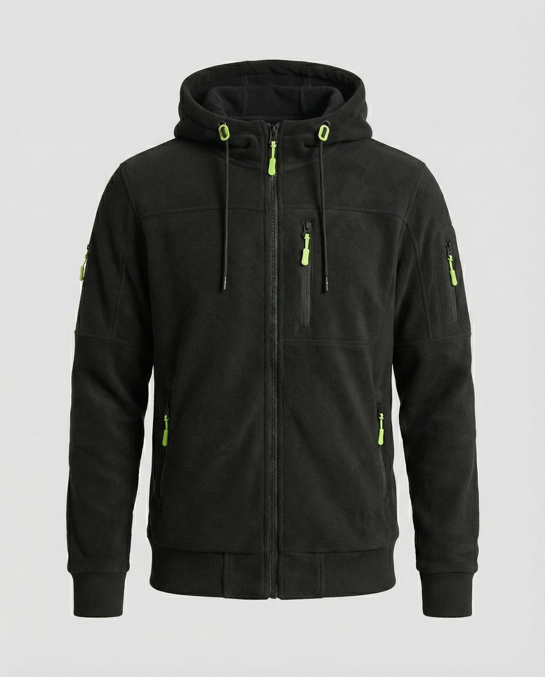 Moderne Herren Kapuzenjacke, SlimFit, ideal als Übergangsjacke. Komfortable Reißverschlussjacke für Herrenmode.
