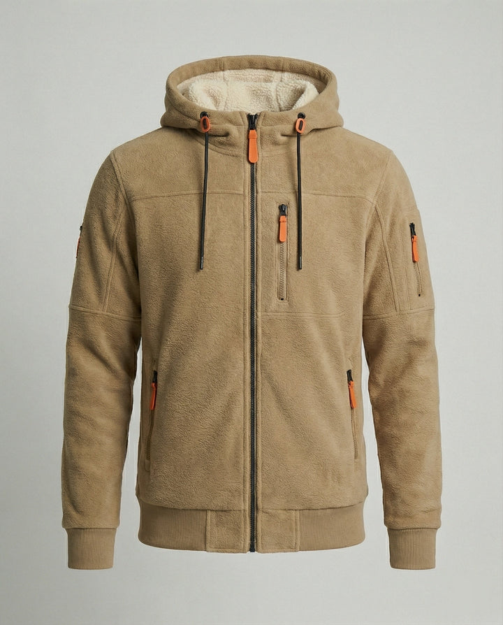 Herren Kapuzenjacke SlimFit, stilvoll & warm. Vielseitige Freizeitjacke mit Reißverschluss für den Alltag.
