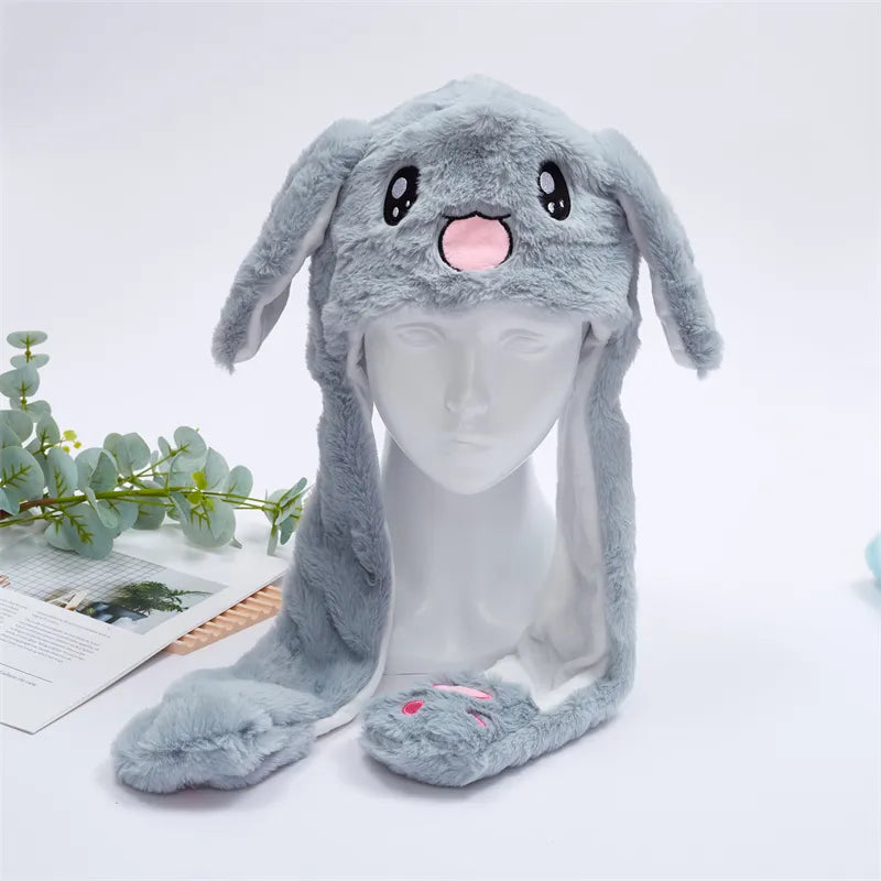 Warme Panda-Wintermütze, unisex, mit interaktiven Ohren für Spaß & Cosplay.