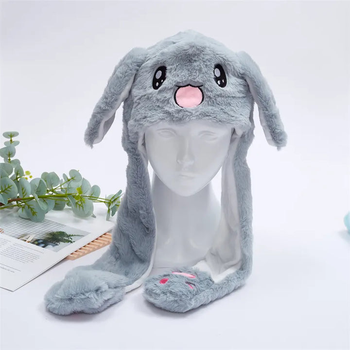 Niedliche Tiermütze mit Ohren, die sich bewegen – lustiger Hut für Partys & Cosplay, Geschenkidee.