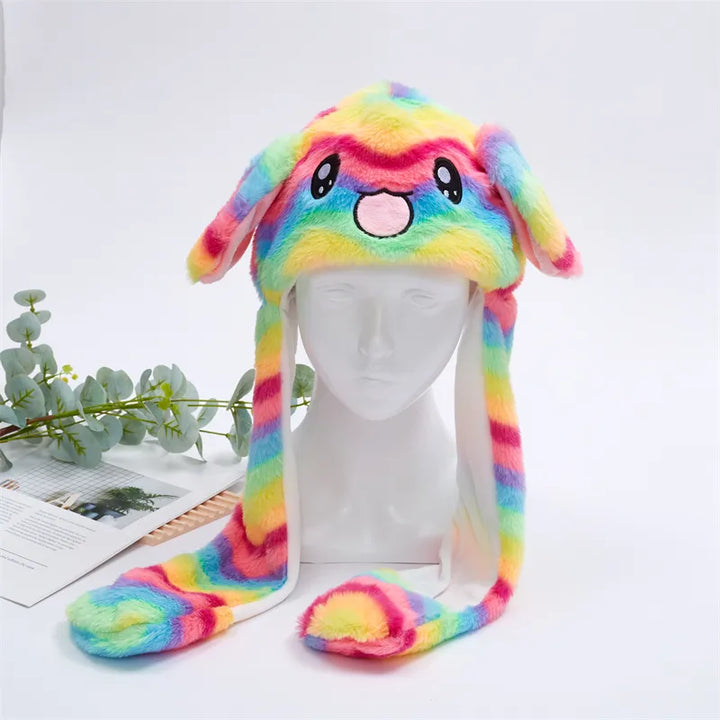 Lustige Bärenmütze mit hochklappbaren Ohren, ideal für Karneval, Kinder & Winter.