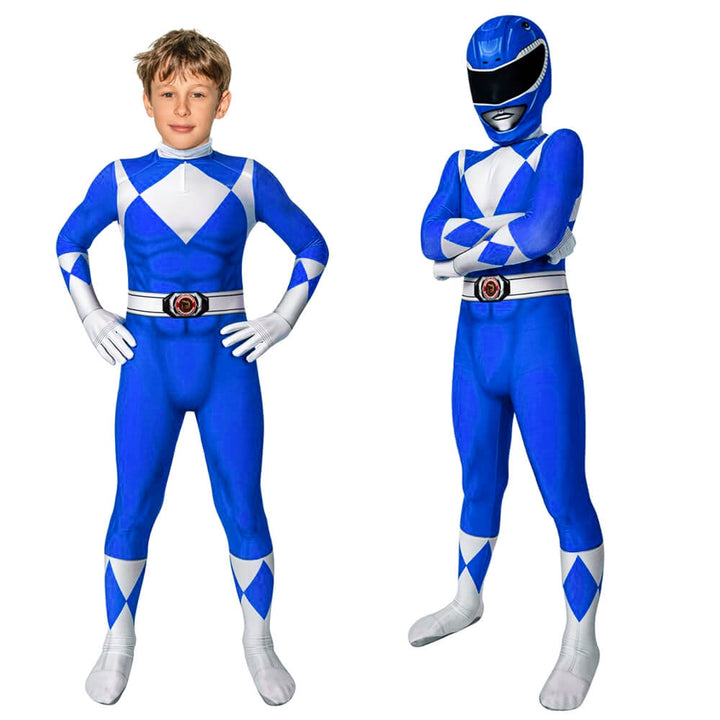 Detailliertes Ranger-Heldenkostüm für Kinder. Actionreicher Superhelden-Overall für mutige Jungen & Mädchen.