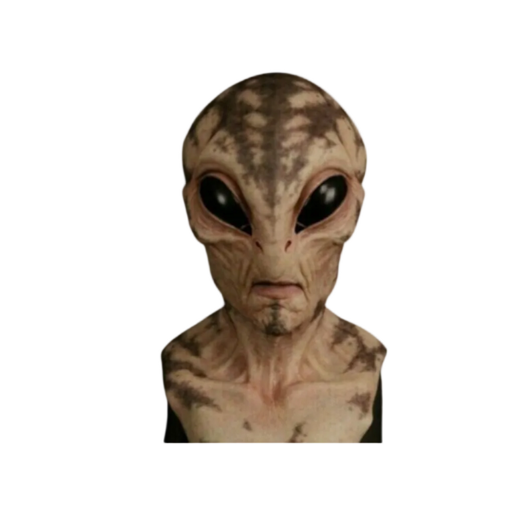 Realistische Alien Vollkopfmaske aus Latex, unisex, perfekt für Halloween Kostüme, Sci-Fi Mottopartys & Cosplay.
