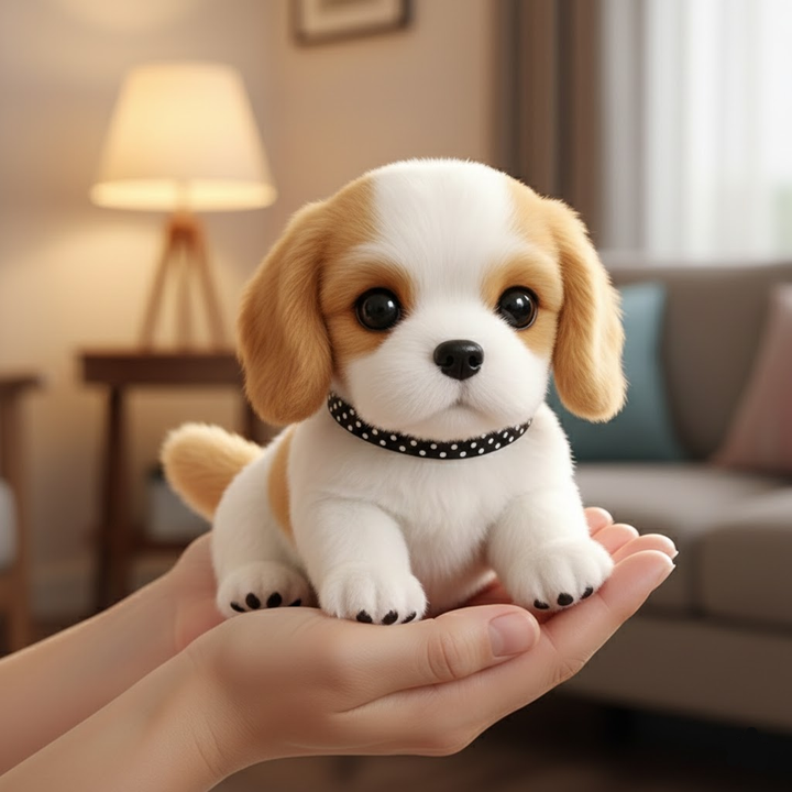 Plüschtier Hund: interaktiver Welpe mit realistischen Bellgeräuschen & Kopfbewegungen für Kinder.