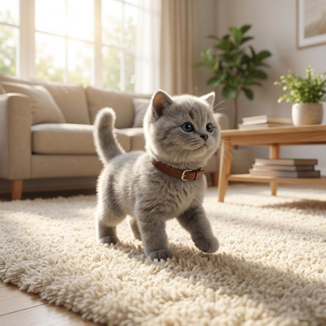 Realistisches Roboter-Kätzchen, interaktive elektronische Spielzeugkatze für Kinder zum Schmusen und Spielen.