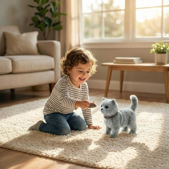 Spielerisches Roboter-Kätzchen, interaktive Spielzeugkatze für stundenlangen Spaß. Elektronisches Haustier für Kinder.