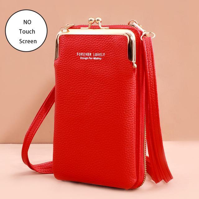 Stilvolle Handy-Crossbody-Tasche mit integriertem Portemonnaie, für Damen und Herren.