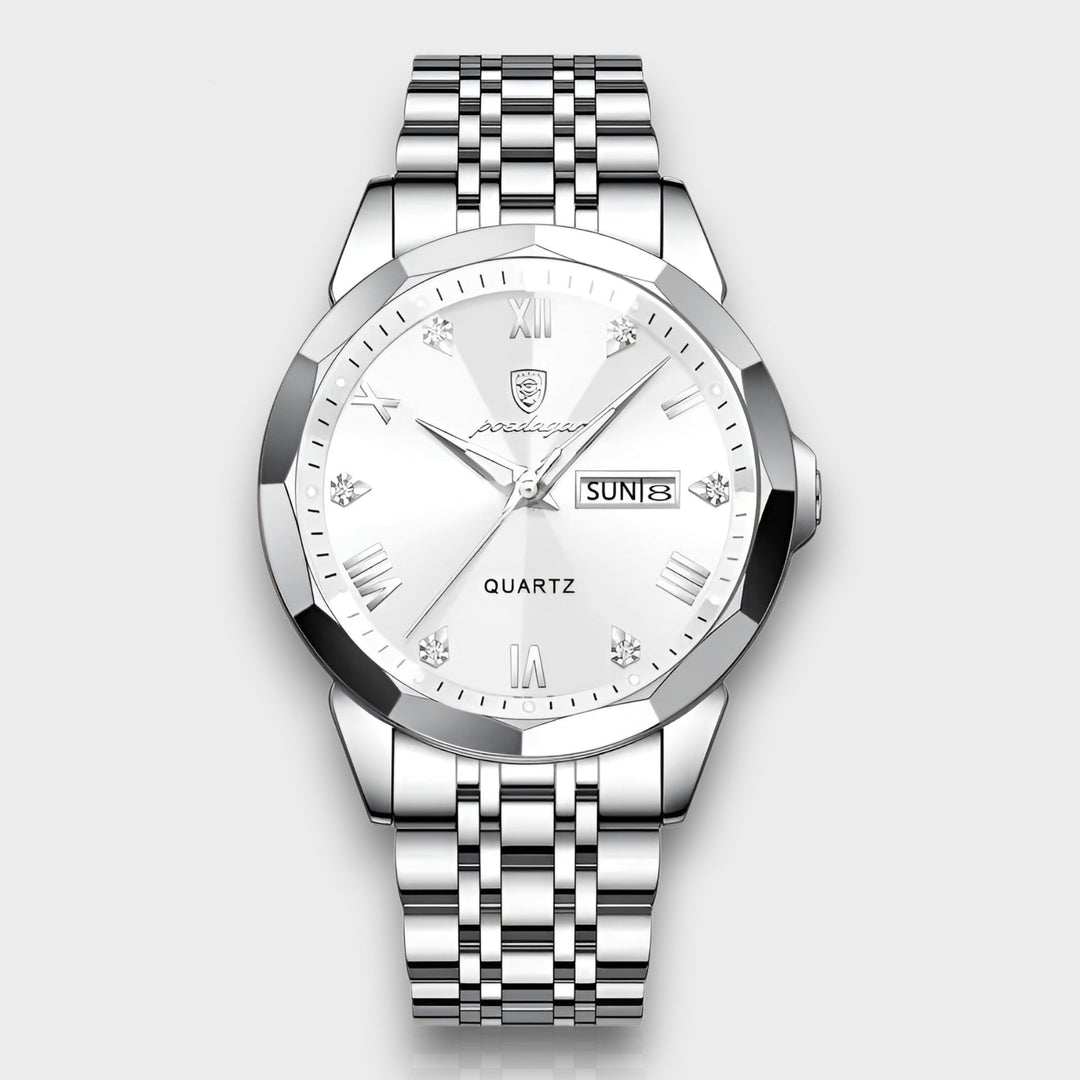 Edle Herren-Automatikuhr, perfektes Geschenk. Mit kratzfestem Saphirglas & hochwertigem Lederarmband.