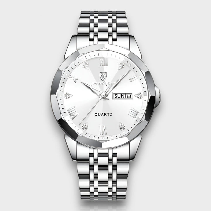 Edle Herren-Automatikuhr, perfektes Geschenk. Mit kratzfestem Saphirglas & hochwertigem Lederarmband.