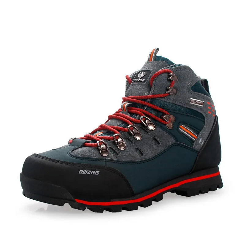Robuste Herren Schnürschuhe, knöchelhoch, für sicheren Halt beim Wandern; bequeme Outdoor-Freizeitschuhe.