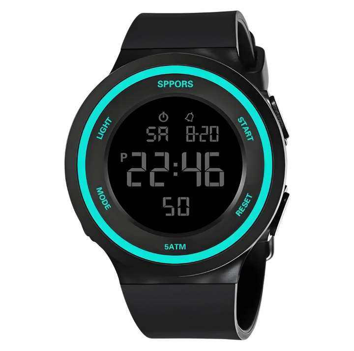 Robuste, wasserdichte Outdoor-Armbanduhr mit klarer LED-Anzeige, ideal für Sport & Alltag.